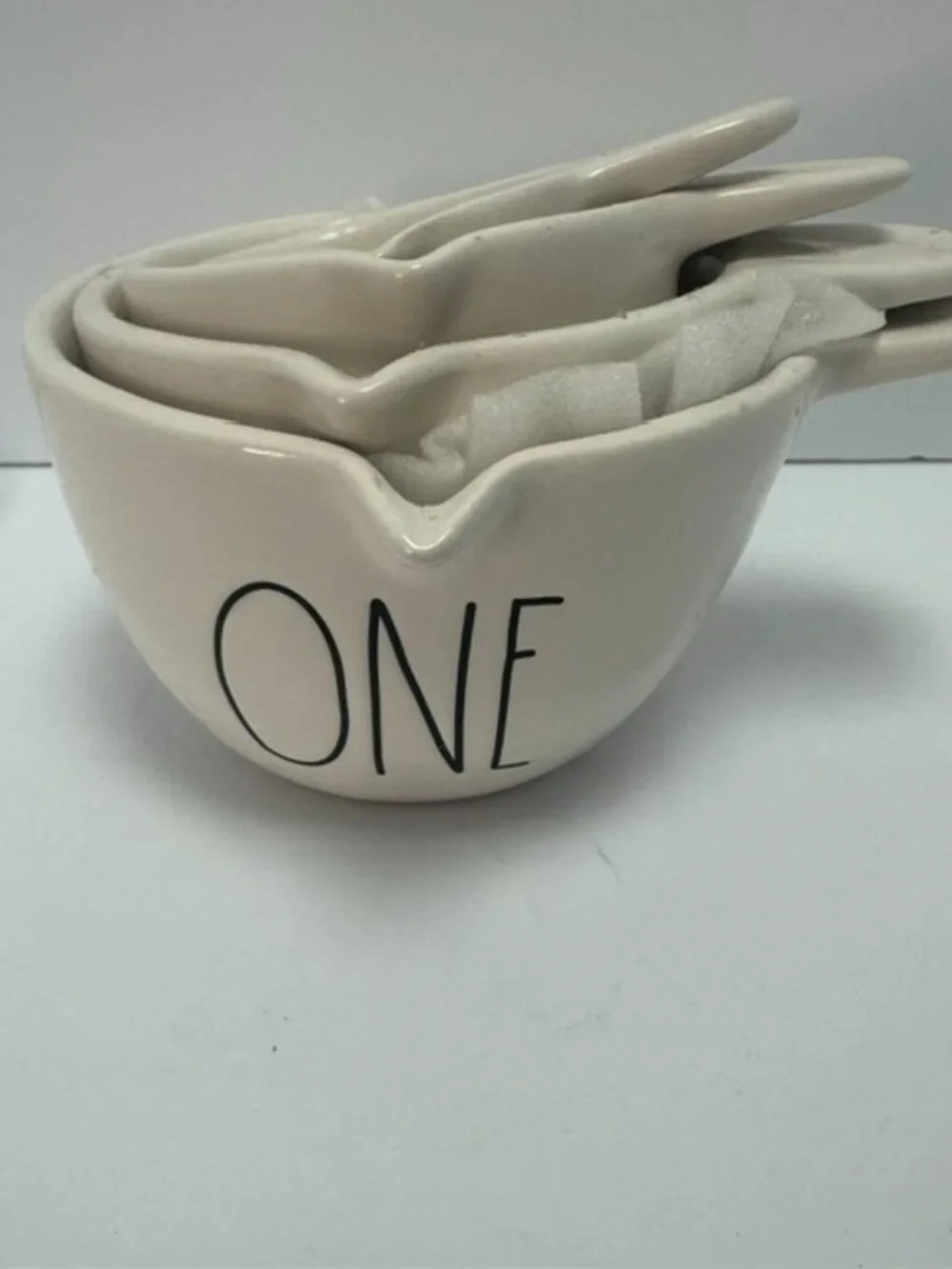 Rae Dunn Artisan Collection Ceramic Measuring Cups White Kitchen